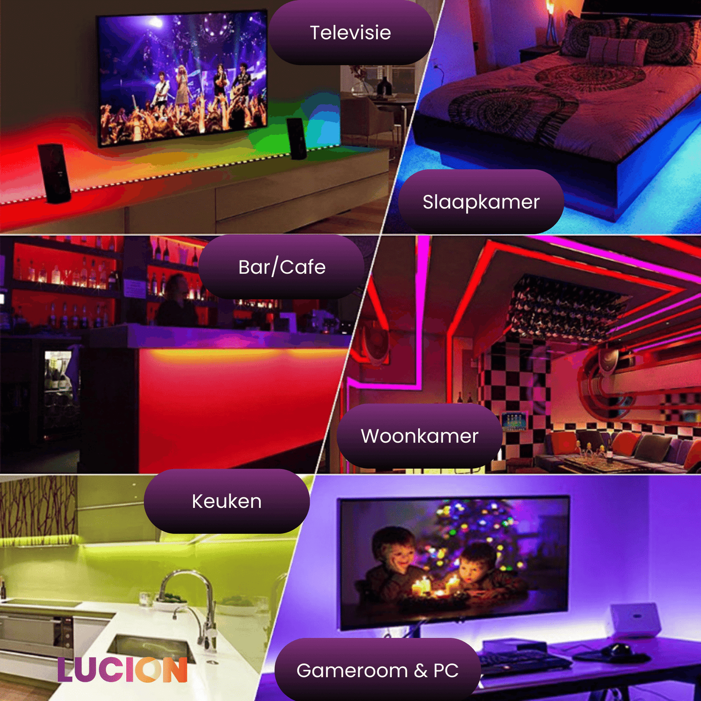 LEDKING® LED verlichting - Slimme led strip 5/10 meter RGBIC
