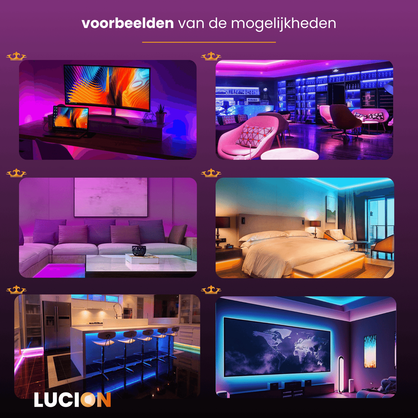 LEDKING® LED verlichting - Slimme led strip 5/10 meter RGBIC