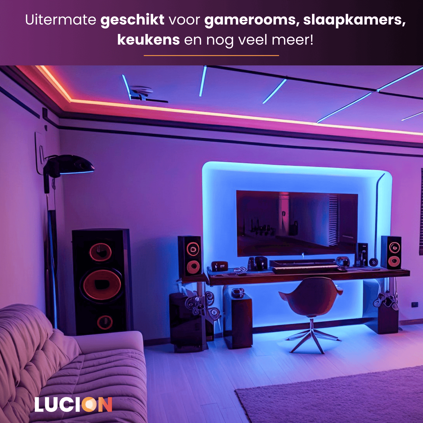 LEDKING® LED verlichting - Slimme led strip 5/10 meter RGBIC
