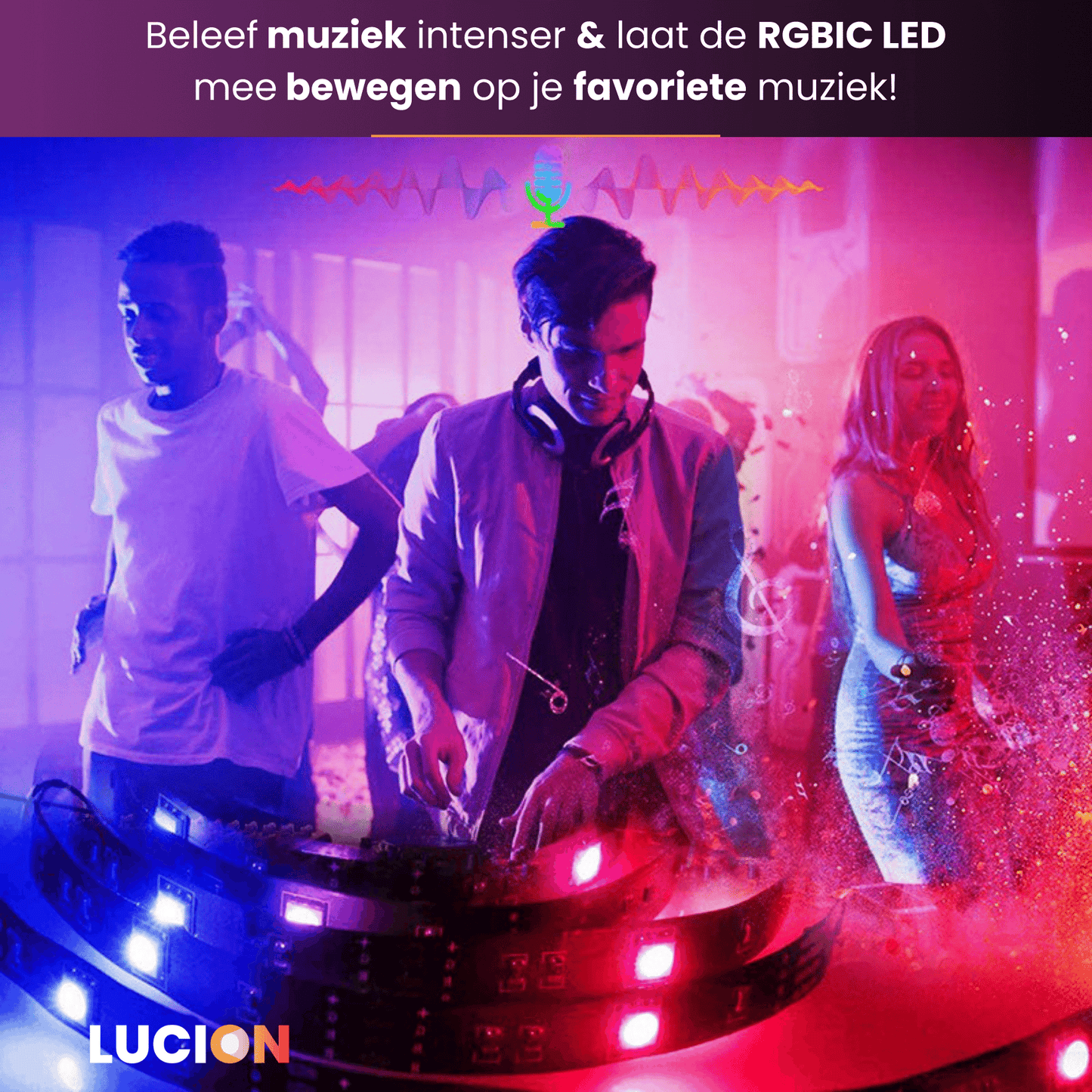 LEDKING® LED verlichting - Slimme led strip 5/10 meter RGBIC